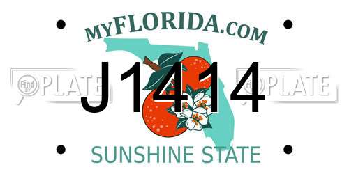 J1414 Florida License Plate
