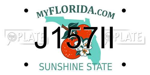 J157II Florida License Plate