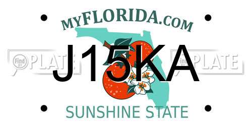 J15KA Florida License Plate