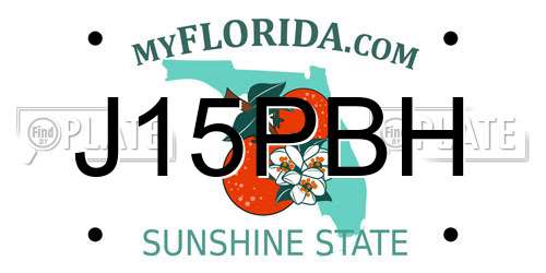 J15PBH Florida License Plate