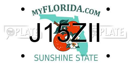 J15ZII Florida License Plate