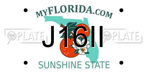 J16II Florida License Plate
