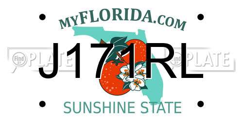 J171RL Florida License Plate