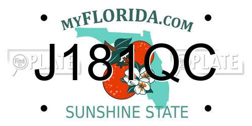 J181QC Florida License Plate