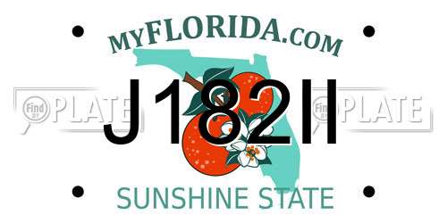 J182II Florida License Plate