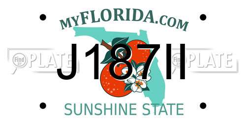 J187II Florida License Plate