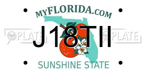 J18TII Florida License Plate