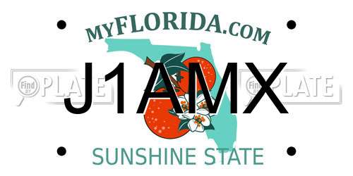 J1AMX Florida License Plate