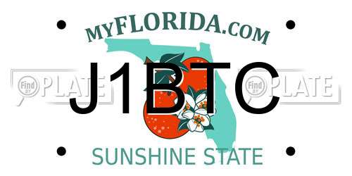 J1BTC Florida License Plate