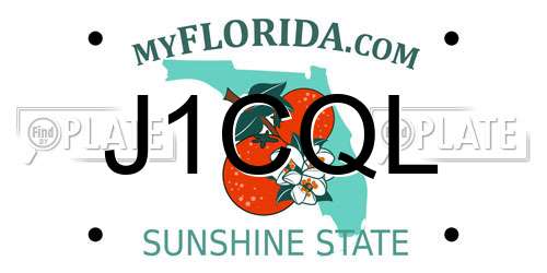 J1CQL Florida License Plate