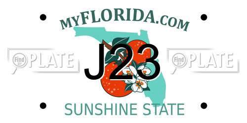 J23 Florida License Plate