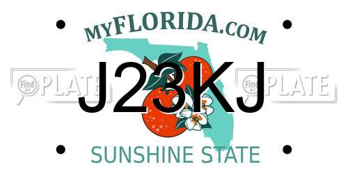 J23KJ Florida License Plate