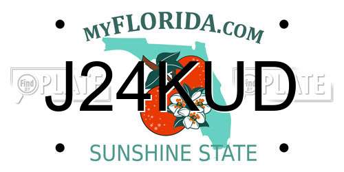 J24KUD Florida License Plate