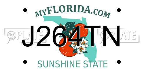 J264TN Florida License Plate