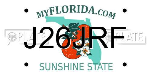 J26JRF Florida License Plate