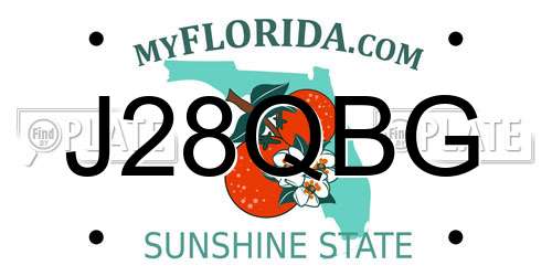 J28QBG Florida License Plate