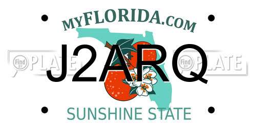 J2ARQ Florida License Plate