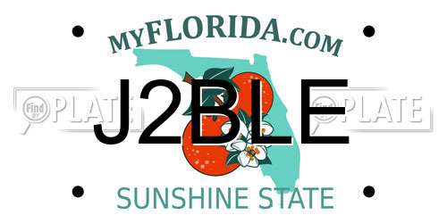 J2BLE Florida License Plate
