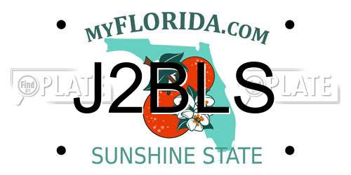 J2BLS Florida License Plate