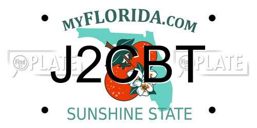 J2CBT Florida License Plate