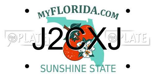 J2CXJ Florida License Plate