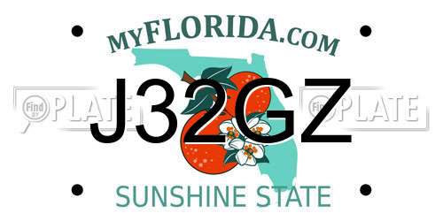 J32GZ Florida License Plate