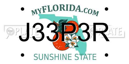 J33P3R Florida License Plate