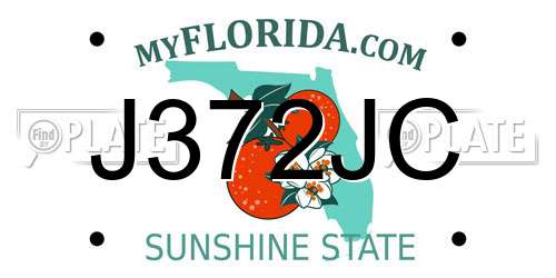 J372JC Florida License Plate