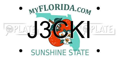 J3CKI Florida License Plate