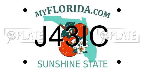J43IC Florida License Plate