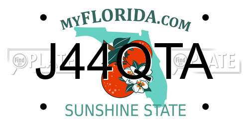 J44QTA Florida License Plate