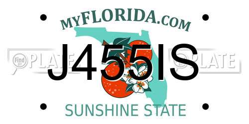 J455IS Florida License Plate