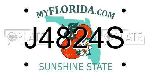 J4824S Florida License Plate