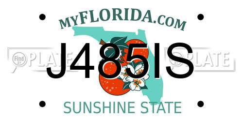 J485IS Florida License Plate