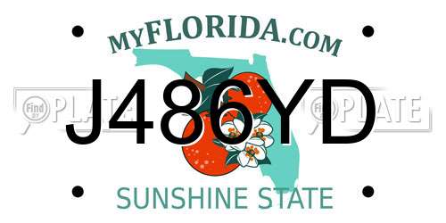 J486YD Florida License Plate