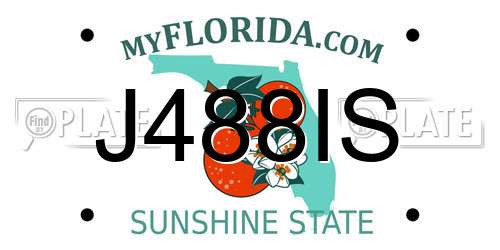 J488IS Florida License Plate