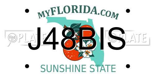 J48BIS Florida License Plate