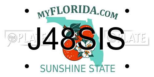 J48SIS Florida License Plate