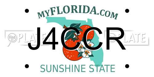 J4CCR Florida License Plate