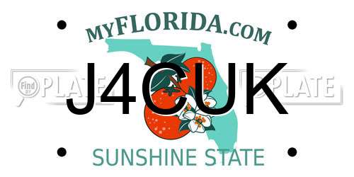 J4CUK Florida License Plate