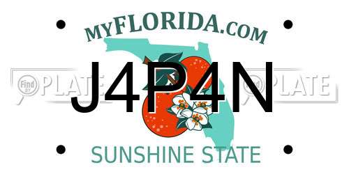 J4P4N Florida License Plate