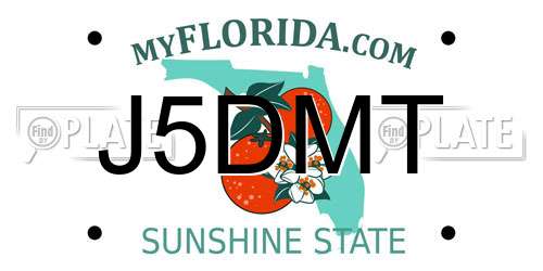 J5DMT Florida License Plate
