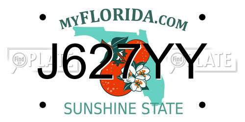 J627YY Florida License Plate