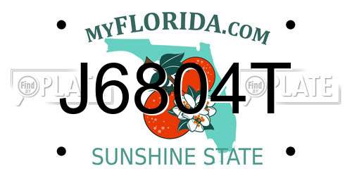 J6804T Florida License Plate