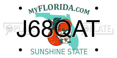 J68QAT Florida License Plate