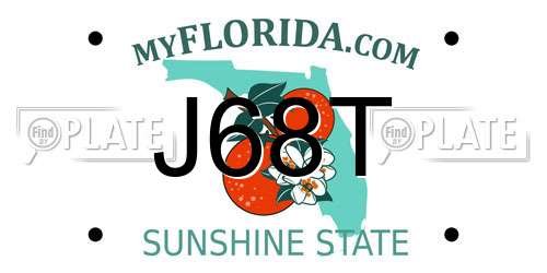 J68T Florida License Plate