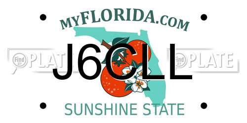 J6CLL Florida License Plate