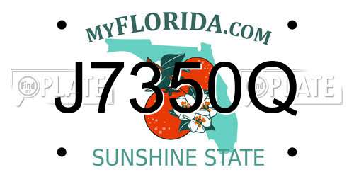 J7350Q Florida License Plate