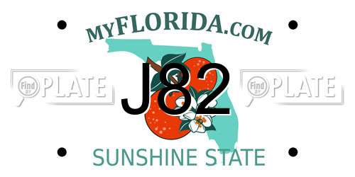 J82 Florida License Plate