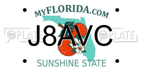 J8AVC Florida License Plate